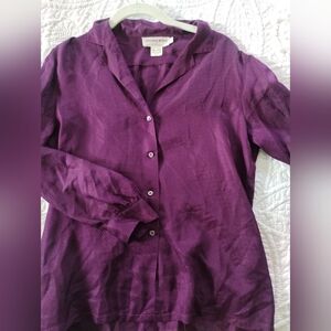 Liliane Winn Purple Silk Blouse Medium